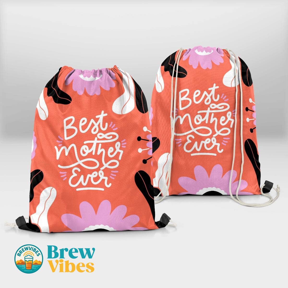 Best Mother Ever Drawstring Bag