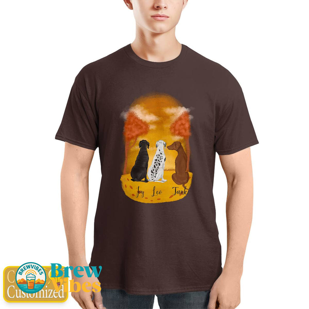 Personalize For 3 Dogs T-shirt