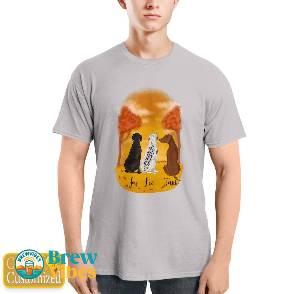 Personalize For 3 Dogs T-shirt