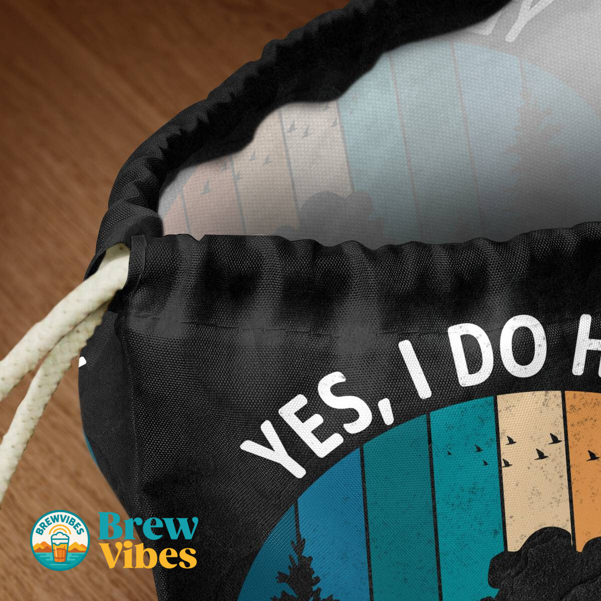 Retirement Plan - I PlanTo Go Hiking Drawstring Bag
