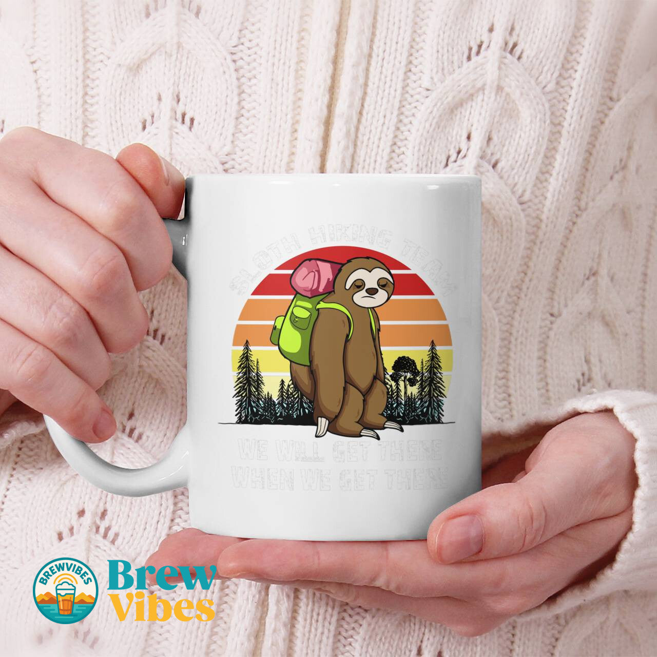 Sloth Hiking Team Mug