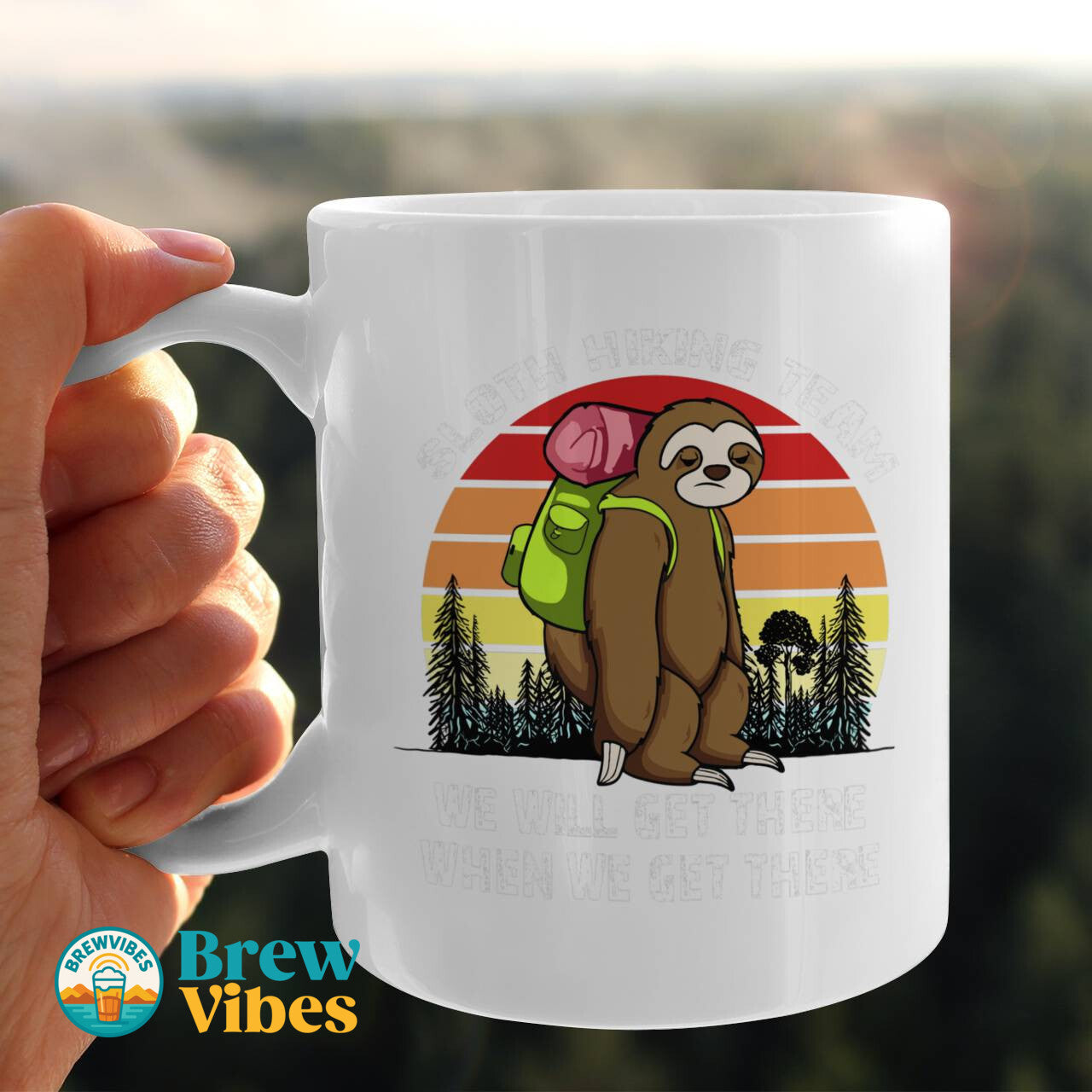 Sloth Hiking Team Mug