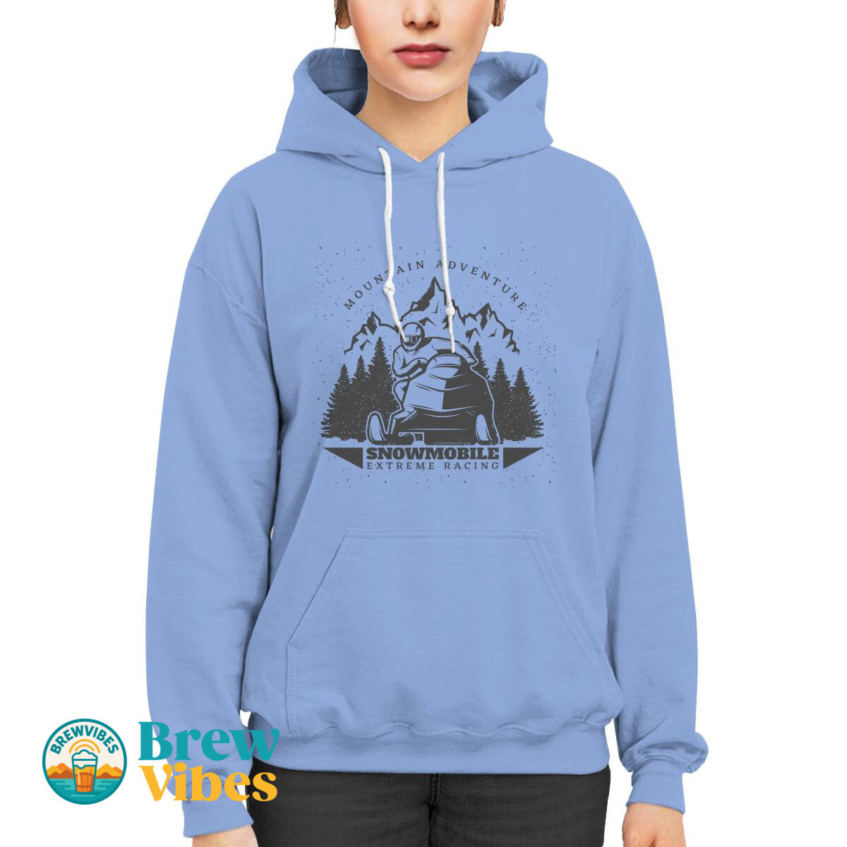 Mountain Adventure Snowmobile Extreme Racing Hoodie