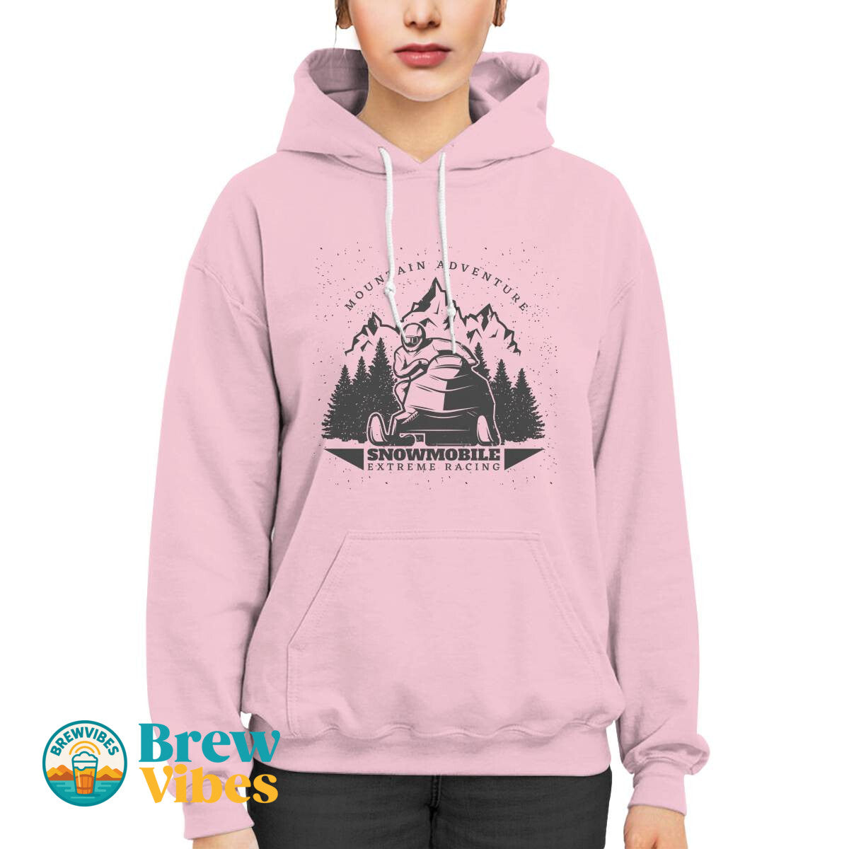 Mountain Adventure Snowmobile Extreme Racing Hoodie