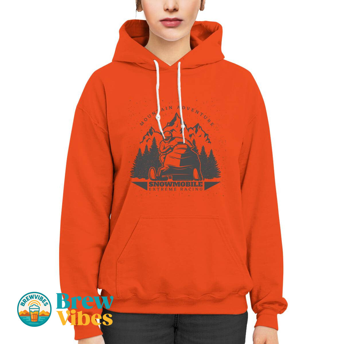 Mountain Adventure Snowmobile Extreme Racing Hoodie