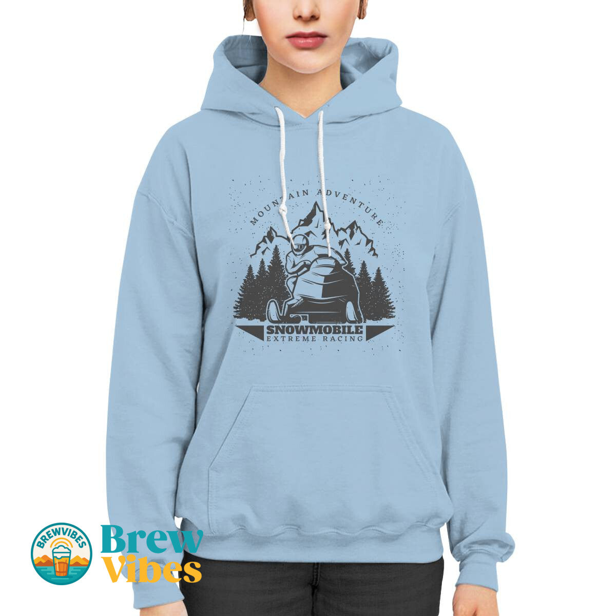 Mountain Adventure Snowmobile Extreme Racing Hoodie