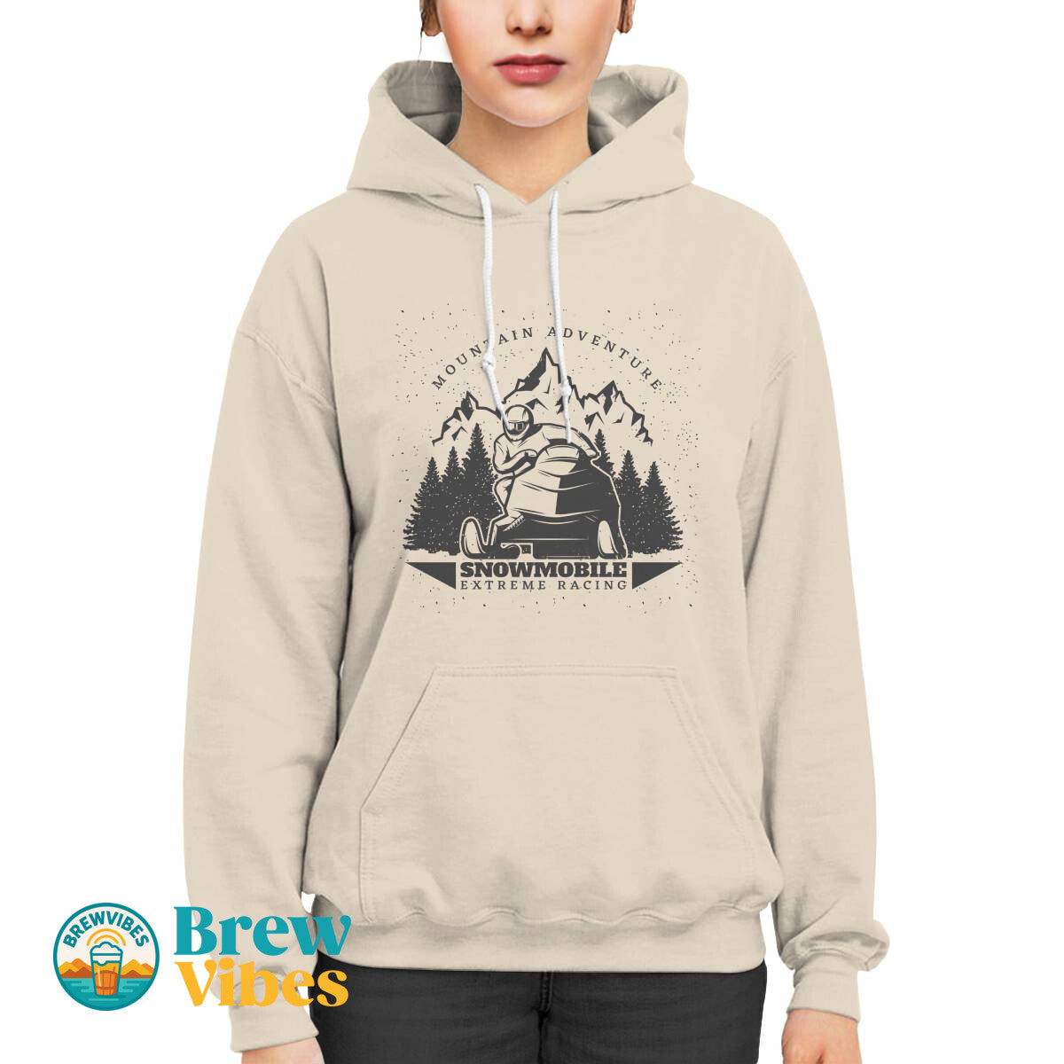 Mountain Adventure Snowmobile Extreme Racing Hoodie