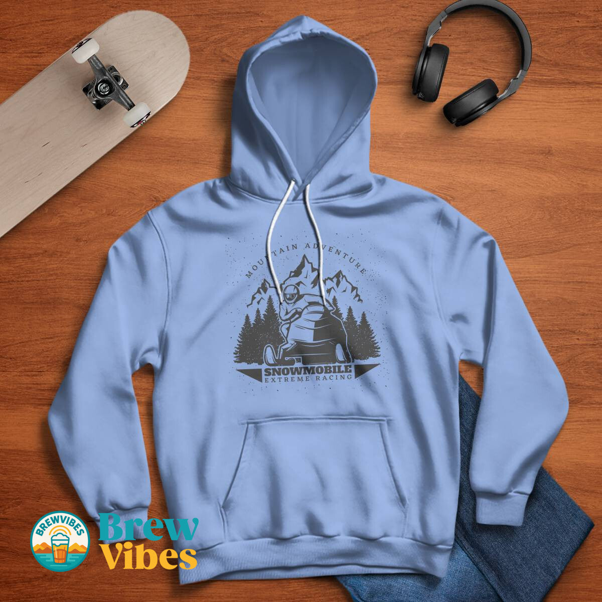 Mountain Adventure Snowmobile Extreme Racing Hoodie