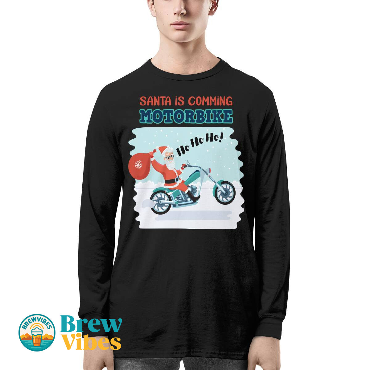 Santa Is Comming - Motorbike Long SleeveTee