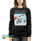 Santa Is Comming - Motorbike Long SleeveTee