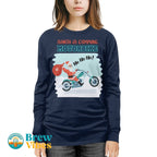 Santa Is Comming - Motorbike Long SleeveTee