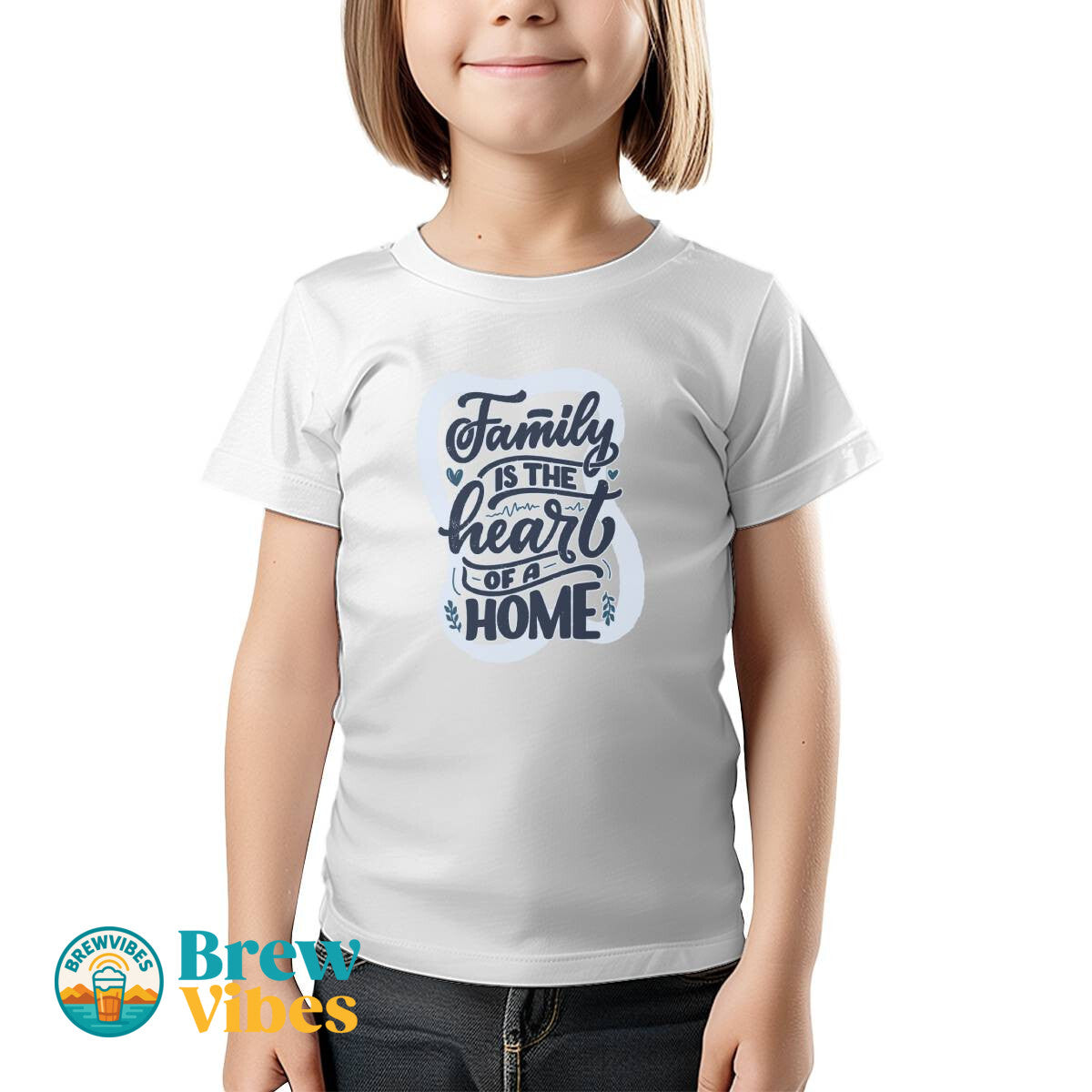 Family Quote - Family Is The Heart Of A Home Kids T-shirt