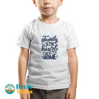 Family Quote - Family Is The Heart Of A Home Kids T-shirt