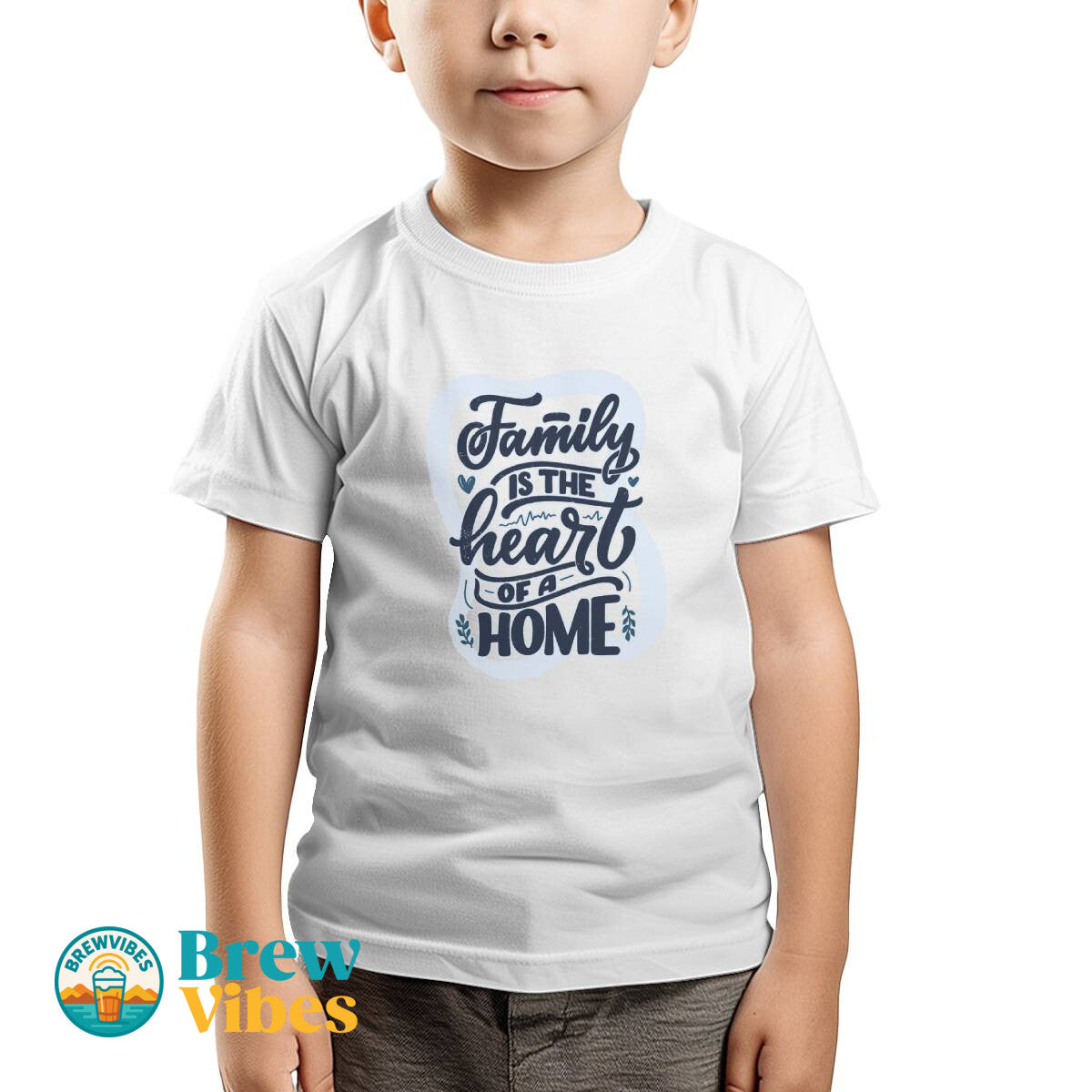 Family Quote - Family Is The Heart Of A Home Kids T-shirt