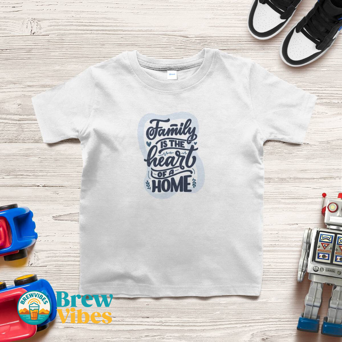 Family Quote - Family Is The Heart Of A Home Kids T-shirt