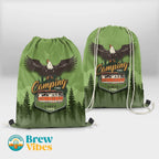 Camping Time Drawstring Bag