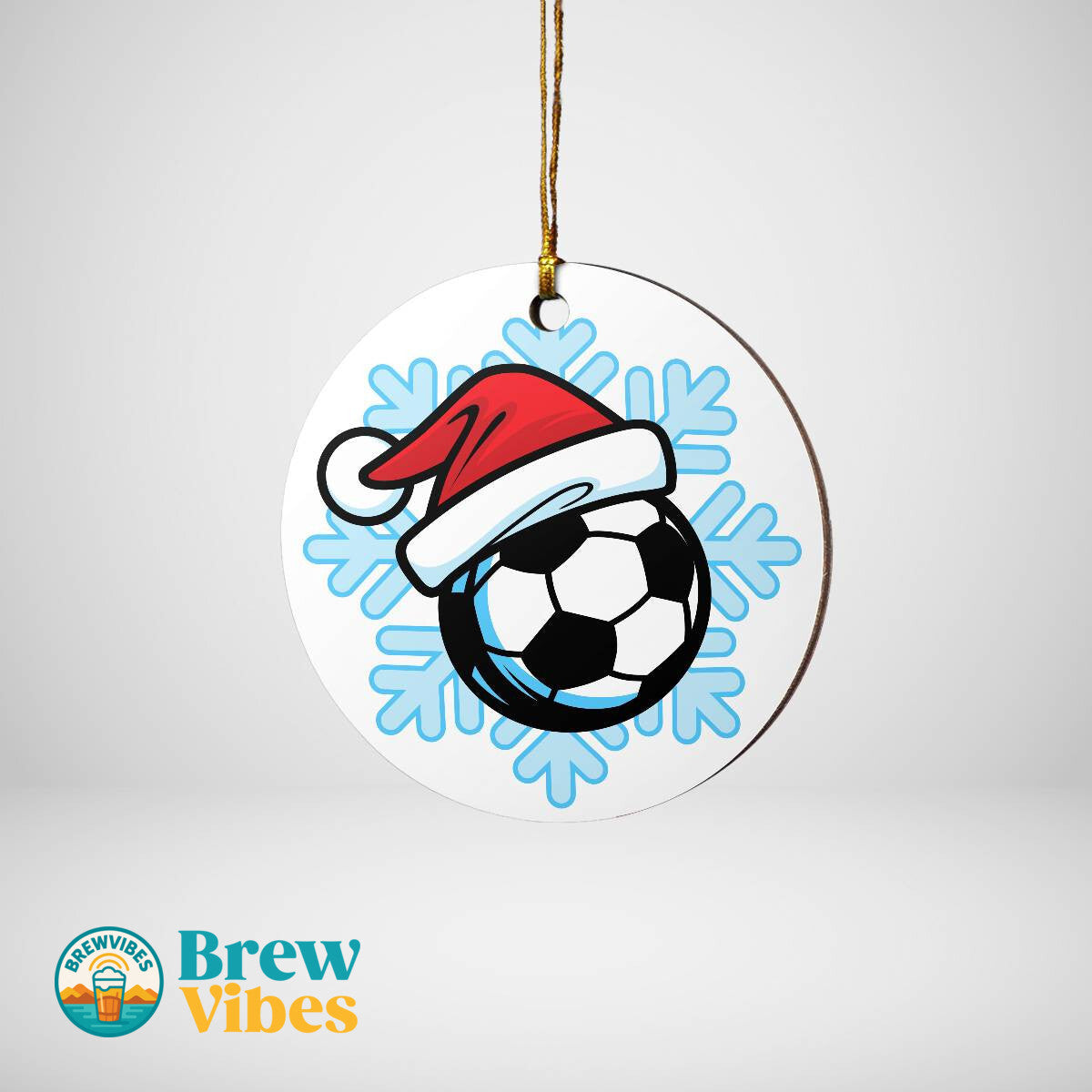 Football Snow Ornament