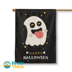 Happy Halloween Ghost Skull House Flag