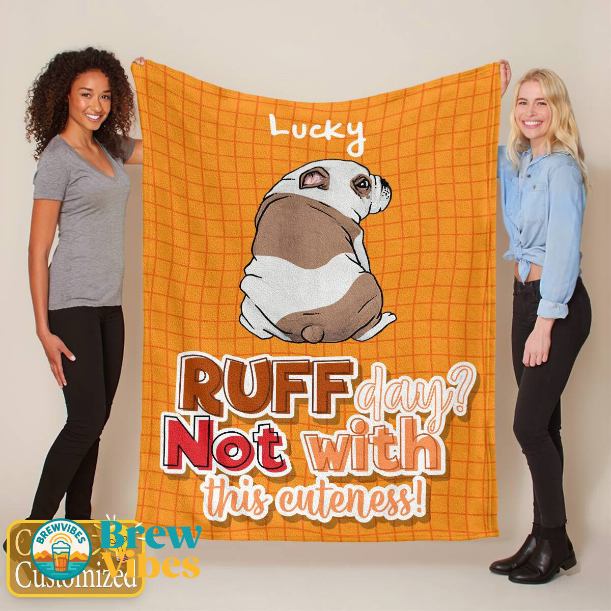 Ruff Day - Not with This Cuteness Fleece Blanket