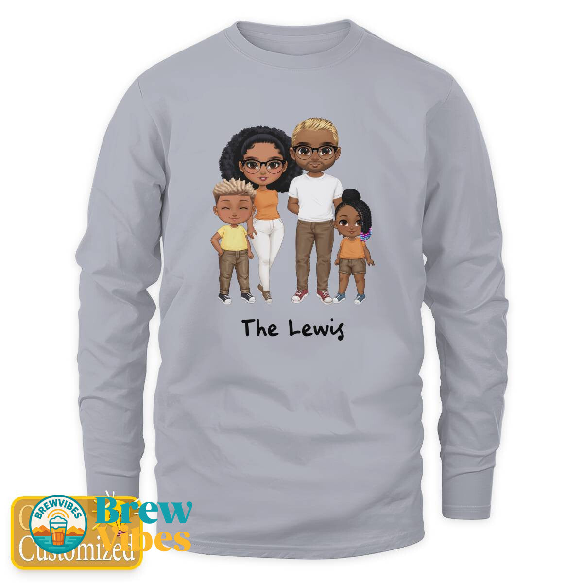 Pesonalized Family Long Sleeve Tee