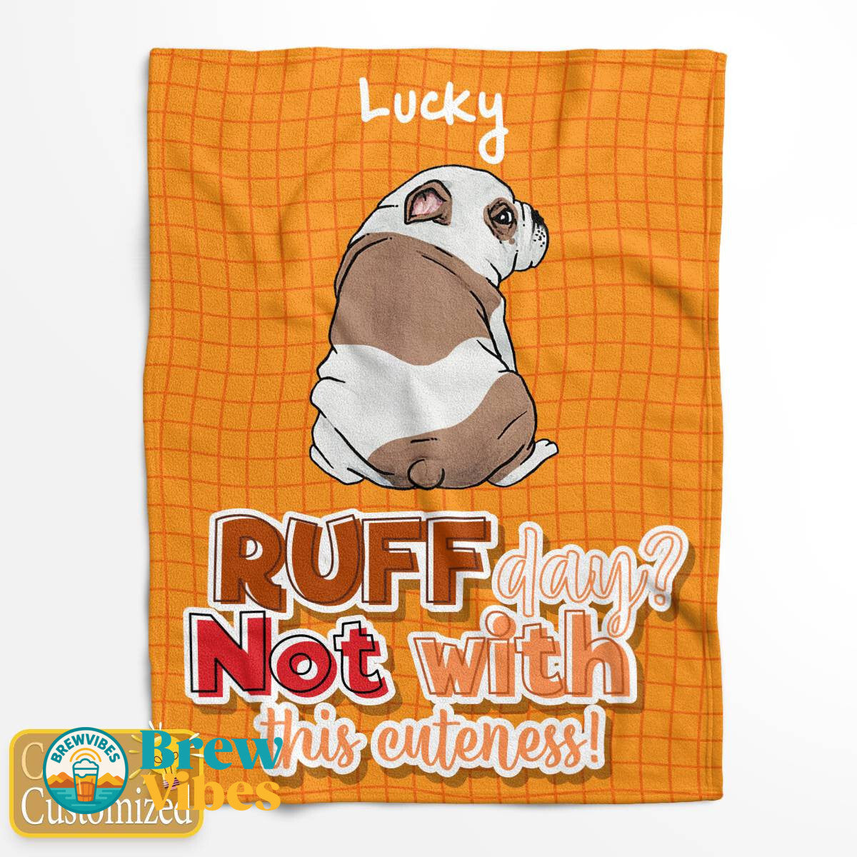 Ruff Day - Not with This Cuteness Fleece Blanket