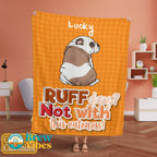Ruff Day - Not with This Cuteness Fleece Blanket