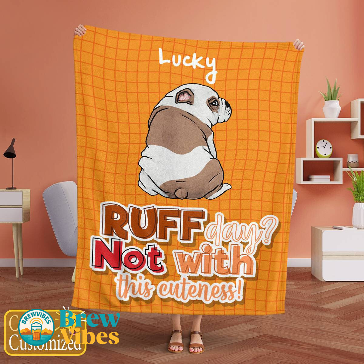 Ruff Day - Not with This Cuteness Fleece Blanket