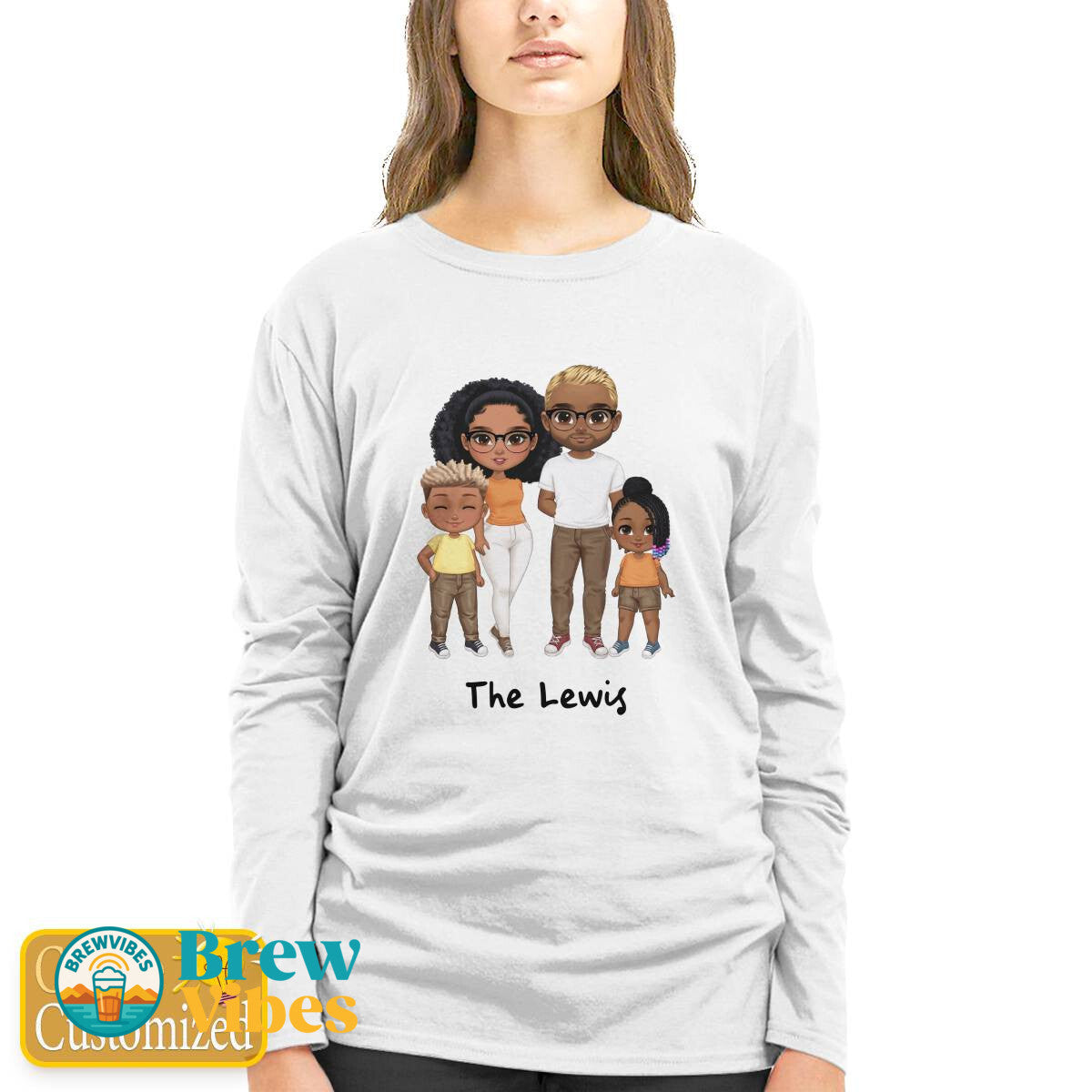 Pesonalized Family Long Sleeve Tee
