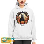 Halloween Cat Hoodie with Name