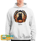 Halloween Cat Hoodie with Name