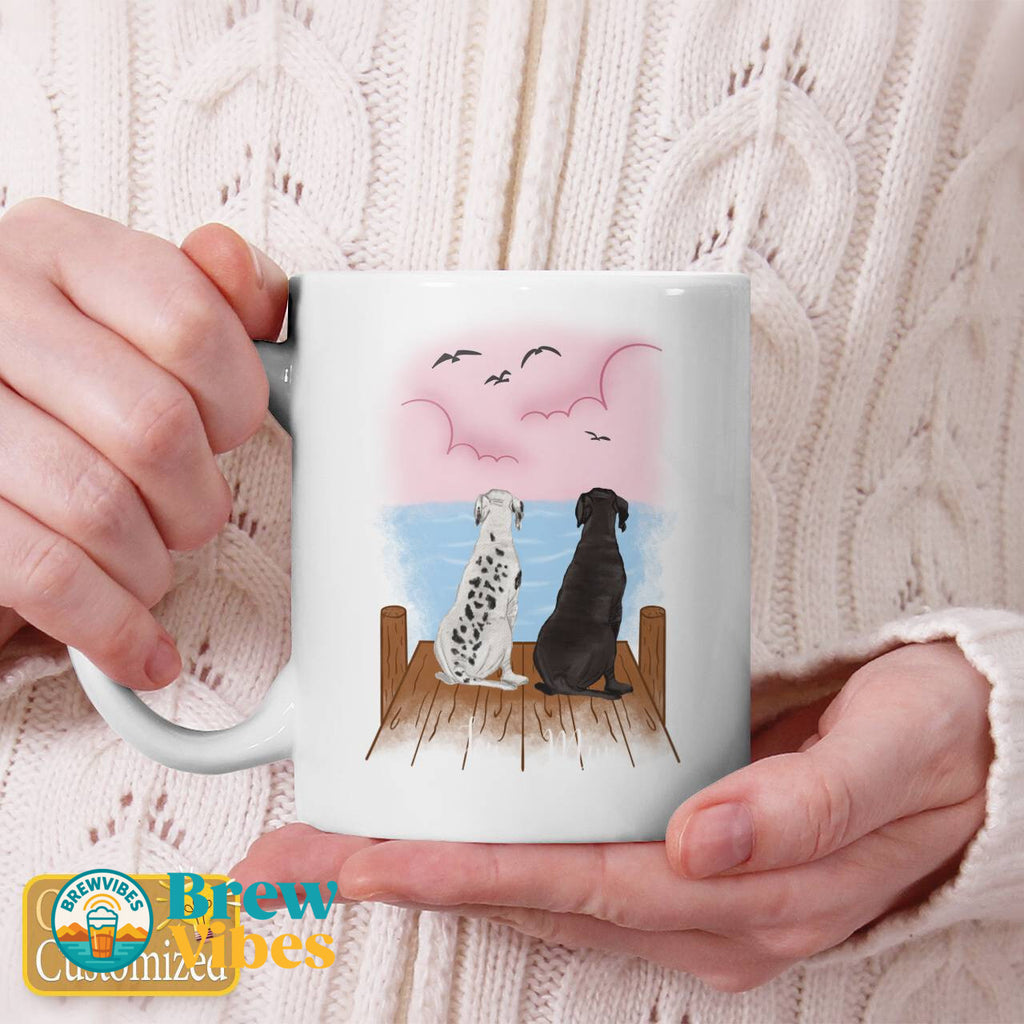 Personalize For 2 Dogs Mug