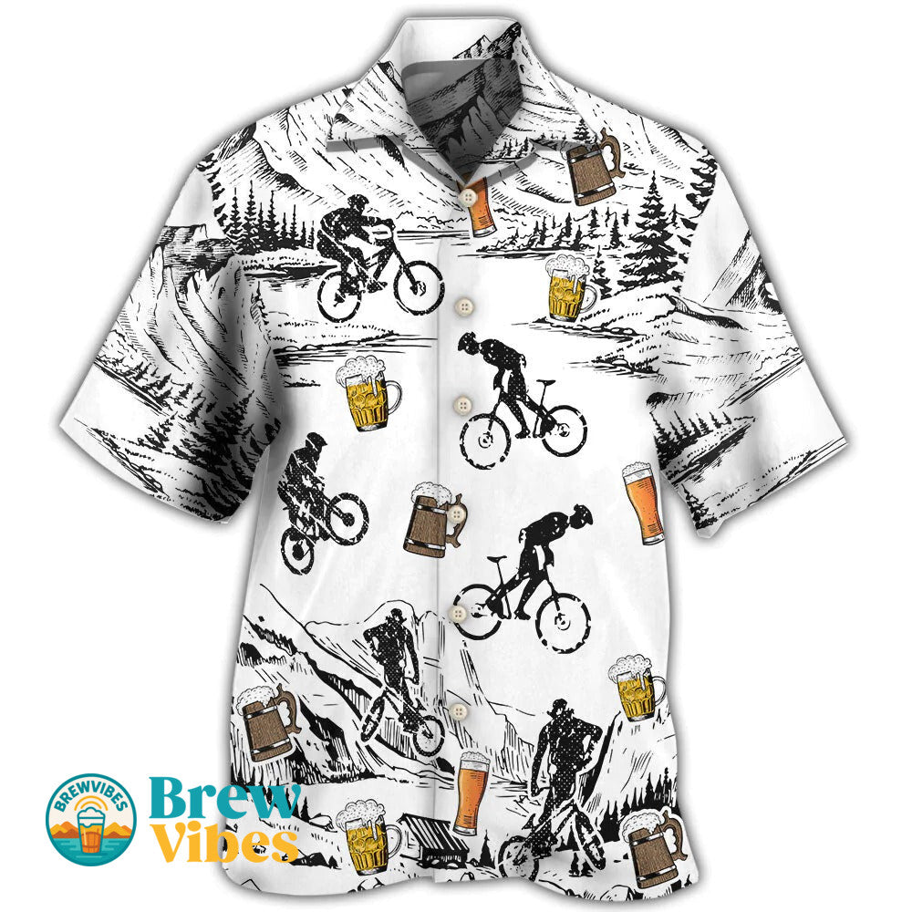 Beer I Like Beer And Moutain Bikes Hawaiian Shirt Men Women