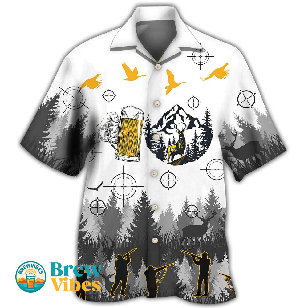 Beer I Like Beer And Hunting And Maybe 3 People Hawaiian Shirt
