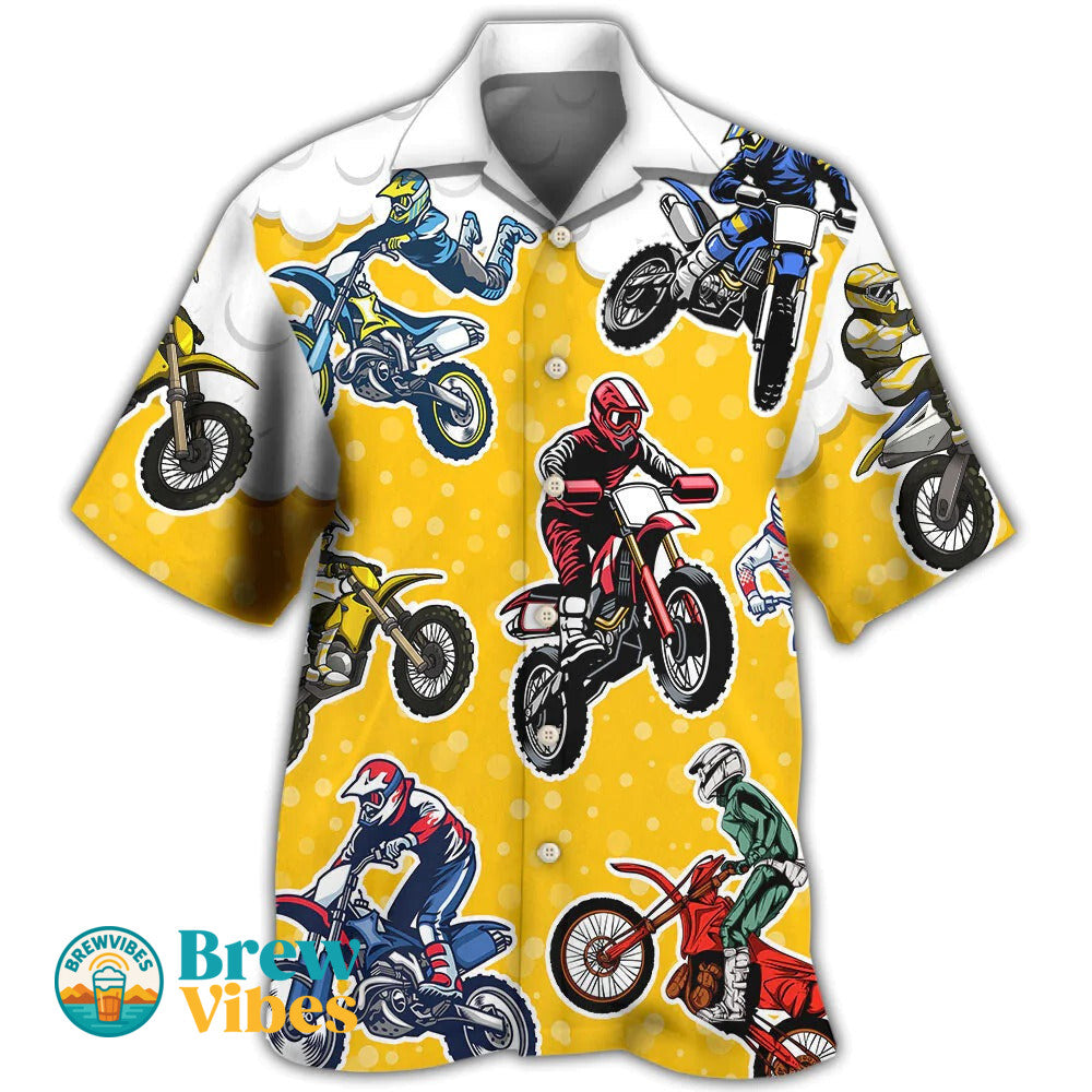 Beer I Like Beer And Motocross Hawaiian Shirt Men Women Beer Hawaiian Aloha Beach Shirt