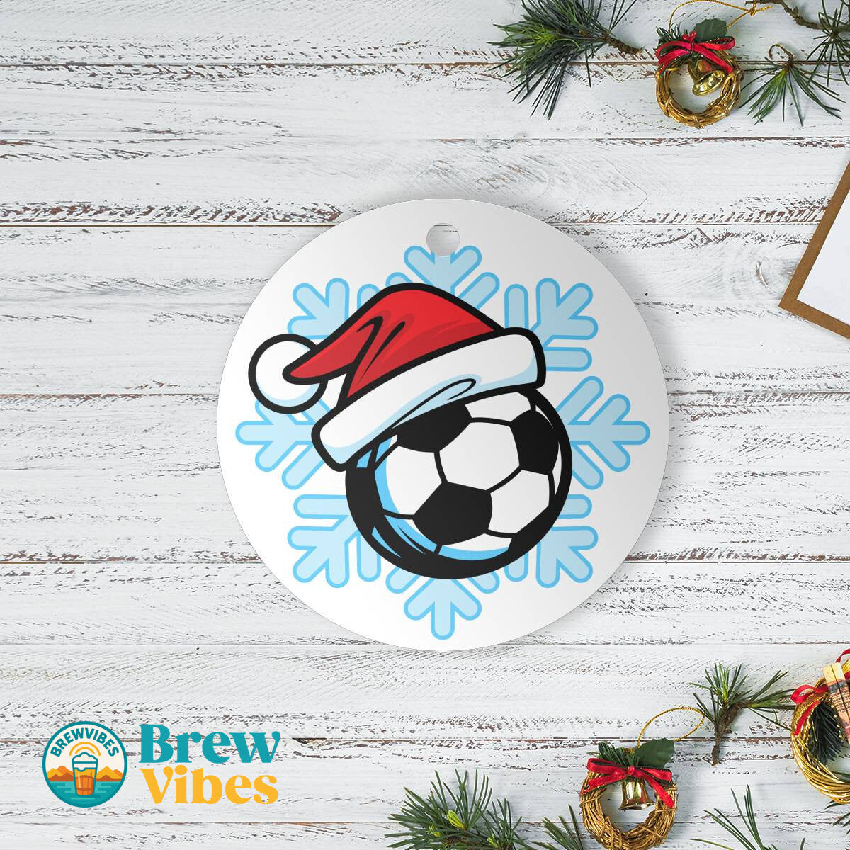 Football Snow Ornament