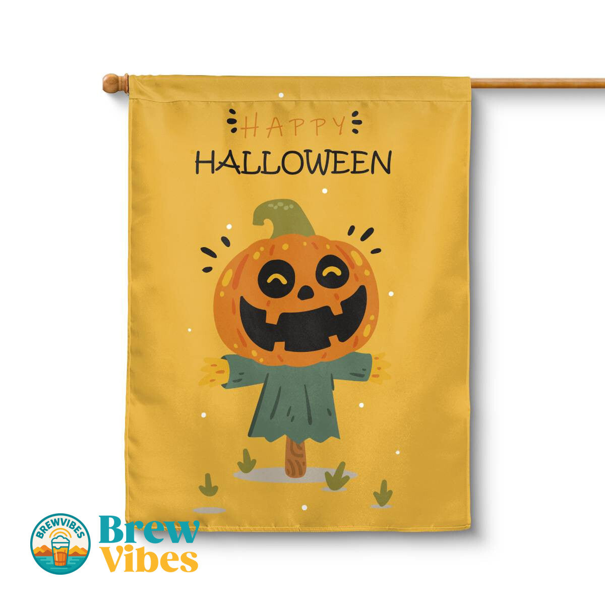Happy Halloween Cute House Flag
