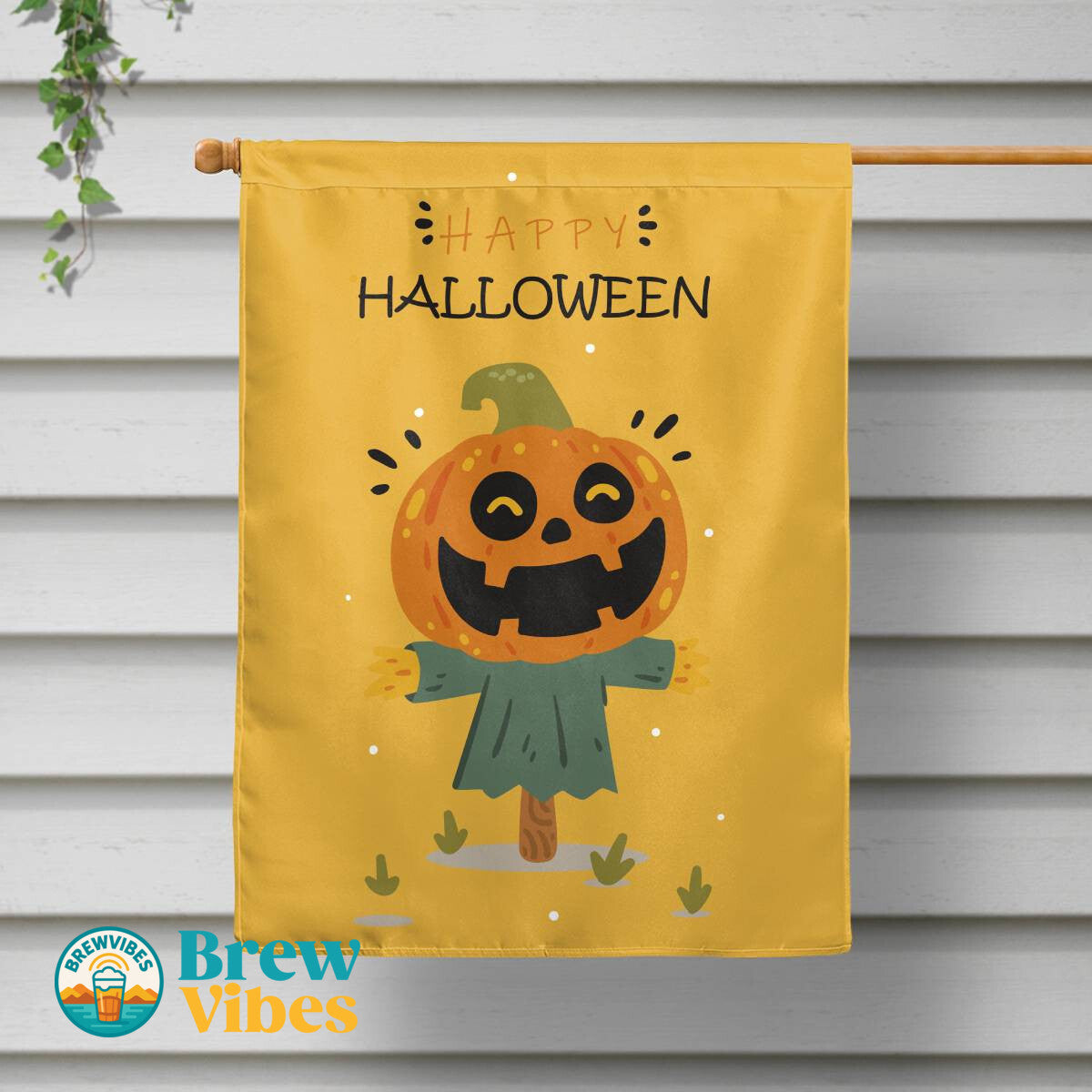 Happy Halloween Cute House Flag